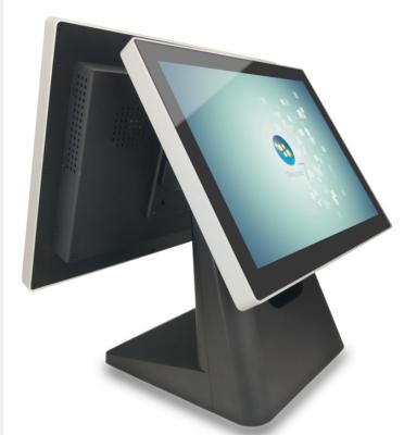 China Full Size Restaurnat 15 Inch Custom Touch Screen Dual Monitors i3 i5 i7 i9 POS Displaying Thermal Machine All In One POS for sale