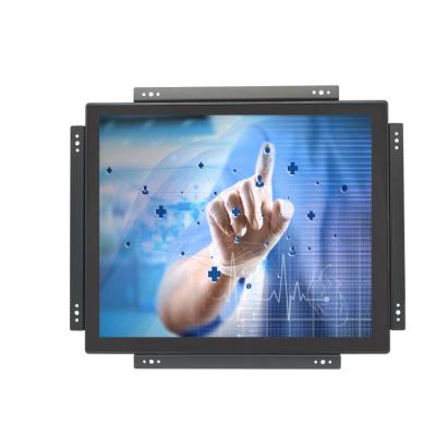 China 12 15 17 19 inch 4:3 capacitive touch screen black metal open frame monitor for kiosk restanraunt hospital atmosphere 12 inch for sale