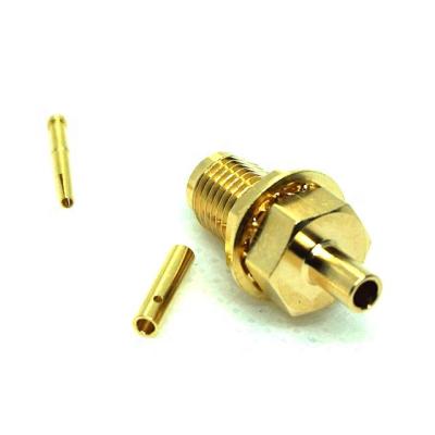 China Female RF Connector SMA Solder Bulkhead Mounted For RG405 Cable Connector SMA_21_929_111 for sale