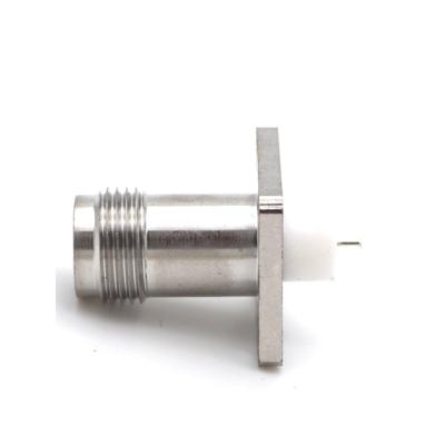 China RF Coaxial TNC Connector TNC Panel Mount Solder Pot Terminal 4 Female Holes Flange RF Connector for sale