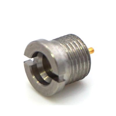 China Microwave SMP Stainless Steel Male Thread Receptacle Mounted RF Connector for sale