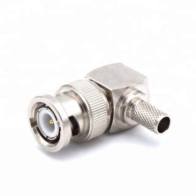 China microwave 90 degree right angle Bnc connector connector for lmr195 / lmr240 for sale