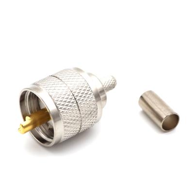 China Microwave UHF Male PL295 Plug Crimp For LMR195 RF Cable Connector for sale