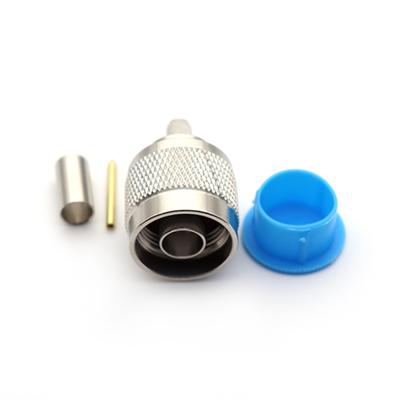 China Rd N Plug Crimp RF Male Coaxial Connector For LMR200 RG58 Cable for sale