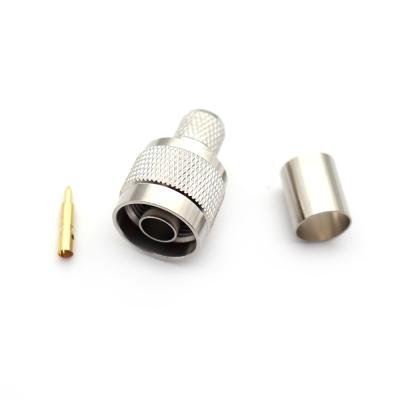 China Male RF N Crimp For RG 8 Cable Coaxial Connector LMR400 RF Cable Connector for sale