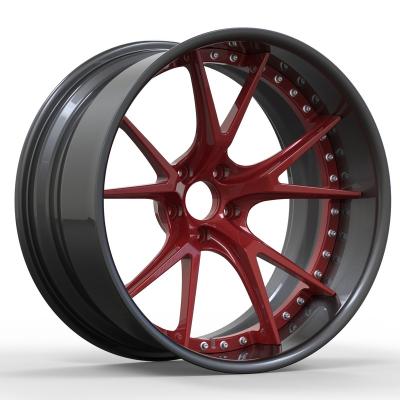 China Automobile Modification Alloy Wheel Forged 2 Pieces Car Wheels Passenger Car Wheels for sale