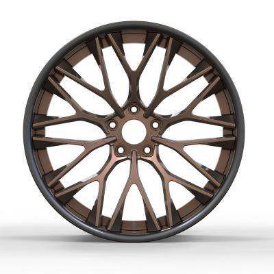 China Automobile modification 2 pieces of car rim, mesh design 18/19/20/21/22 inch 5x 100-150 alloy passenger car forged wheels for sale