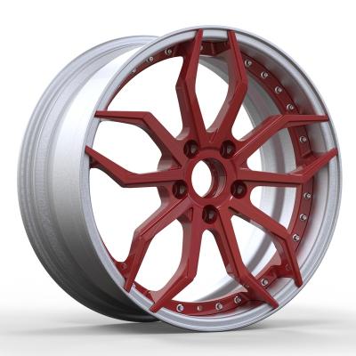 China Automobile Modification Aluminum Alloy Rim 17 Inch 4x100 5x112 5x130 Forged Nissan Passenger Car Two Piece Wheels for sale