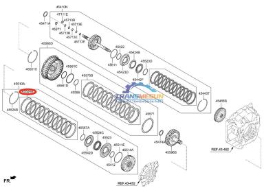 China new A6MF2-2 automatic transmission parts Clutch plate assembly 455253F800 for KIA 2011-2024 Sportage 2.4L for sale