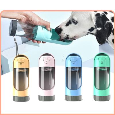 China Viable Lightweight Pet Cat Dog Water Bottle Feeder With Filter Leak Proof Lock Bowl Dispenser Food Grade Pet Drinking Material Supplies for sale