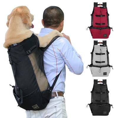 China Durable Breathable Dog Carrier Bag For Golden Retriever Dogs Large Bulldog Backpack Adjustable Large Dog Travel Bags Pets Products for sale