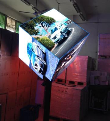 China Zes Gezichten 2000 nit Gebogen Led Displays Video Wall, Ph3mm Led Cube Vertoning Te koop