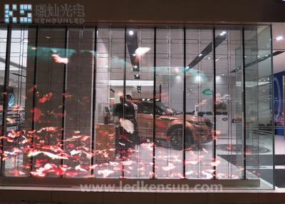 China Innen-1R1G1B P10 transparente LED-Glasanzeige, 100000 Stunden Lebensdauer- zu verkaufen