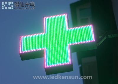 Chine Haute résolution menée extérieure de signe de pharmacie de PH12MM pour l'éclat des magasins 7500nit à vendre