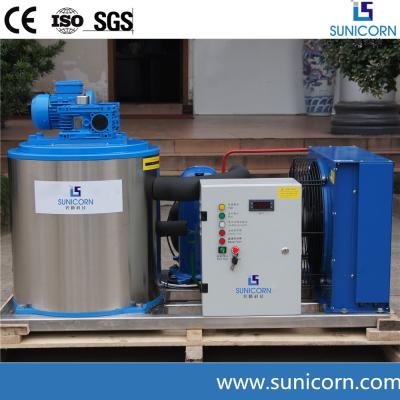 China Durable Ice Flake Machine , Air Cooled Condenser Industrial Flake Ice Maker for sale