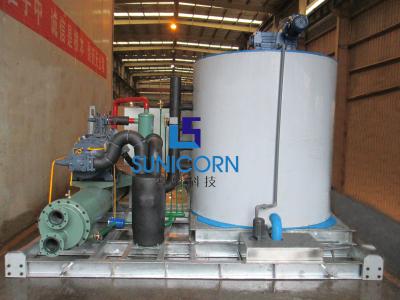 China máquina de gelo do floco de neve da saída 30T diária, máquina de fatura de gelo do floco 113.1Kw à venda