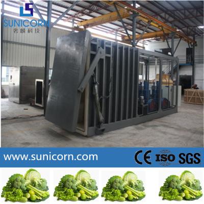 China 25Kw R404a Refrigerant Vacuum Cooler Steel Chamber Material For Leafy Vegetable for sale