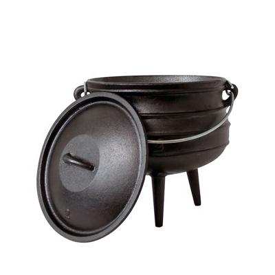 China Fire 7 Liter Cast Iron Pre-Seasoned African Potjie Pot for sale