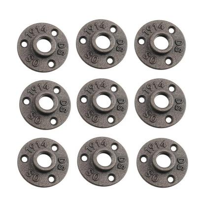 China Floor Flanges 1/2 Inch China Factory Black Ductile Cast Iron Floor Flanges for sale