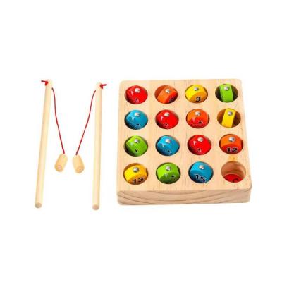 China Wooden Game 2022 New Wooden Toys Magnetic Fishing Games Kids Toys 3 in 1 Fishing Counting Digital Matching Fish Shape Board Jigsaw Puzzle To for sale