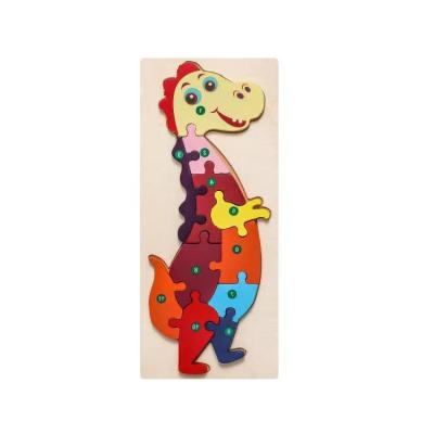 China Earlier Education Eco series high quality custom 3D wooden animal jigsaw puzzle kids puzzle cartoon animal wooden jigsaw puzzle game for sale