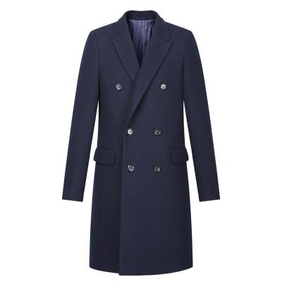 China Comfortablenavy warm breathable almost pure wool over fall luxury coats for men for sale