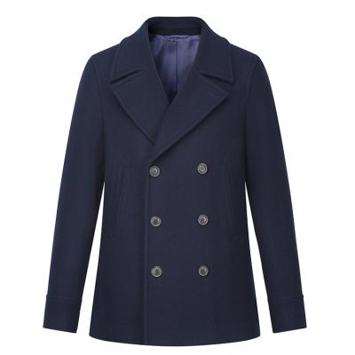 China Spiritednavy Handsome Almost Pure Wool Man Alpaca Mens Breathable Winter Coat for sale