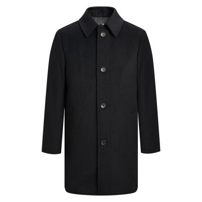 China Round Cuff Fashion Wool Soft Comfortable Black Coat Breathable Customize Coats for sale