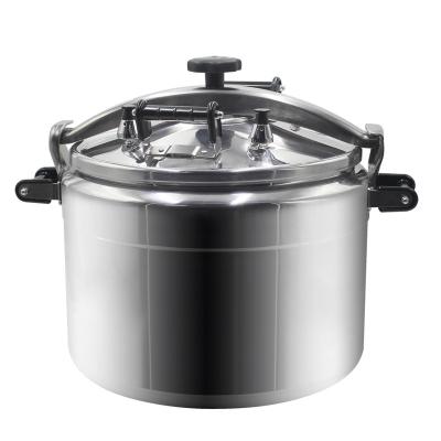 China Sustainable Hotel 50L Restaurant Heavy Gauge Cookware Large Aluminum Pressure Cooker 44cm for sale