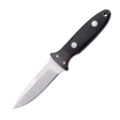 China Drop Point OEM Carbon Fiber G10 Handle China Factory Wholesale Survival Service Outdoor Hunting Tactical Camping Cutting Fixed Blade Knife for sale