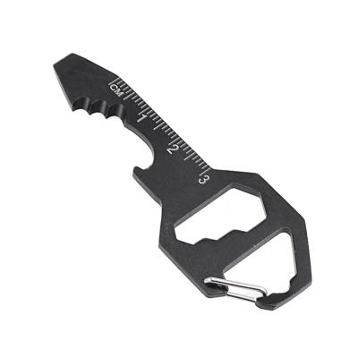 China 6 In 1 High Quality Black Multi Blade Keychains EDC Cutting Blade 6In1 Tray Molle EDC Tool Custom Classic Tool for sale