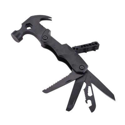 China Outdoor Survival Claw Tool Bicycle Machinist Hammer Emergency Hammer Multi Tool Kit Multi Tool Hammer With Safety Function Black Coating Hammer for sale