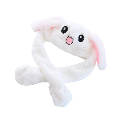 China 2021 Hot Selling Plush Bunny Hat With Moving Ears Wholesale Plush Rabbit Long Shape Ear Moving Ear Hat For Sale for sale