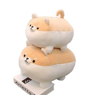 China Custom Stocked Cute Shiba Inu Dog Plush Toys Stuffed Soft Animal Fat Dog Pillow Christmas Gift For Kids Children for sale