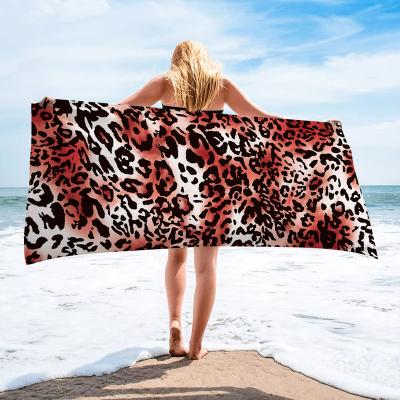 China 2021 Summer Sustainable Ripple Printed Square Beach Towel for sale