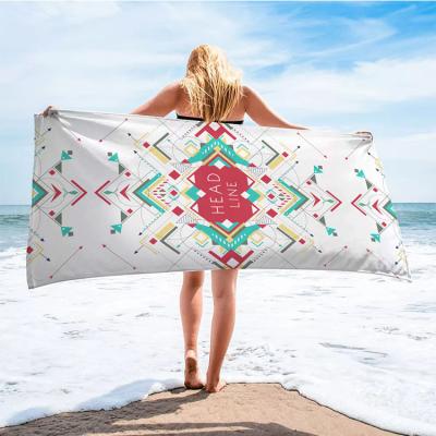 China 2021 Viable Print Fashion Children Resort Beach Towel Retail Stitching Retail Wholesale Adults for sale