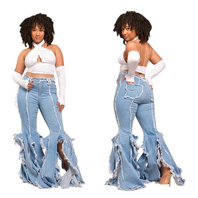 China Summer New Breathable Holes Hollow Out Jeans Women's Jeans Patchwork Jeans S-XXL for sale