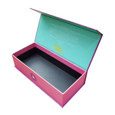 China Handmade Recycle OEM Pink Custom Logo Candle Clamshell Packaging Flap Display Gift Paper Announcement Boxes With Magnetic Lid for sale