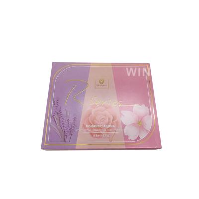 China Recyclable Personalized Luxury Foldable Makeup Vanity Lip Gloss Rose Gold Foil Craft Logo Gift Paper Box Packaging for sale