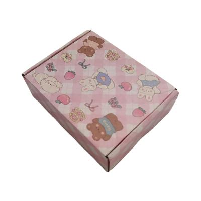 China 2021 handmade new design cut pink custom logo custom newly folding gift box packing box for sale