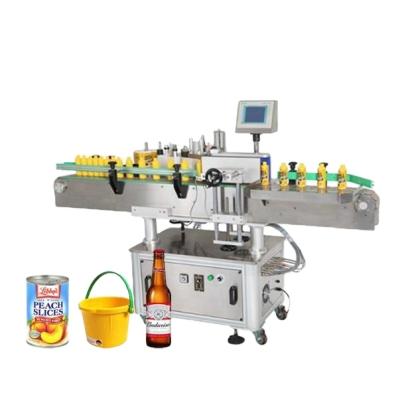 China Good Quality Automatic Beverage Round Bottle Labeling Machine For Beer Aluminum Beverage Cans Plastic Bucket for sale