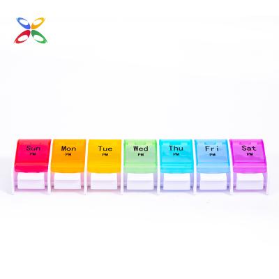 China Wholesale Cheap Weekly Eco-friendly Container Waterproof Vertical Capsule Case Box OEM Tablet Pill Organizer Plastic Pill Case for sale