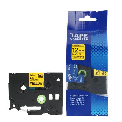 China COMPATIBLE Xiwing tze631cassette compatible tape for brother black on yellow 12mm p-contact tape for sale