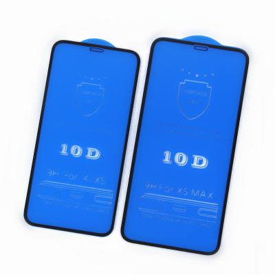 China Mobile Phone 10D Tempered Glass For Iphone XS MAX High Quality Screen Protector for sale