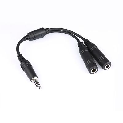 China Universal Aviation Headset Cable Adapter Raytalk CB-01 GA Aviation Headset Cable Adapter to Connection Helicopter Headset for sale