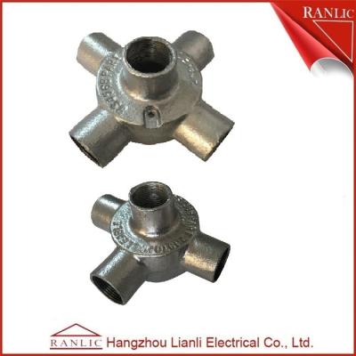 China Malleable Round Four Way Junction Box For BS4568 BS31 Conduit for sale