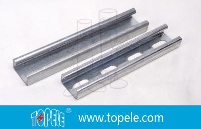 China Galvanized  1-5/8 in Unistrut Channel , HDG Slotted / Plain Strut Channel to Support Conduits for sale