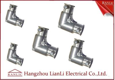 Chine Garnitures de conduit de Zamak EMT de zinc 1/2 4 EMT type de vis de réglage de coude de 90 degrés à vendre