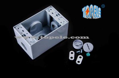 China Weatherproof Electrical Boxes 3 Holes / 5 Holes Single Gang Outlet Boxes Die Cast Metal for sale