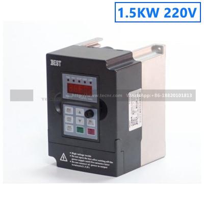 China 1.5KW VFD inverter 220V input 1PH output 3PH frequency inverter for sale